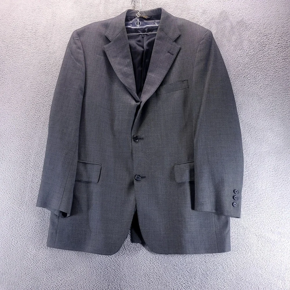 VTG J Press Suit Mens 43R 37x27 Gray Wool Classic Fit 2 Piece Pressidential USA